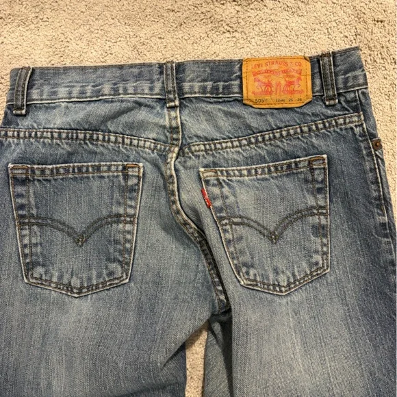 Levi's 505 straight Blue Denim Jeans - Picture 2 of 5